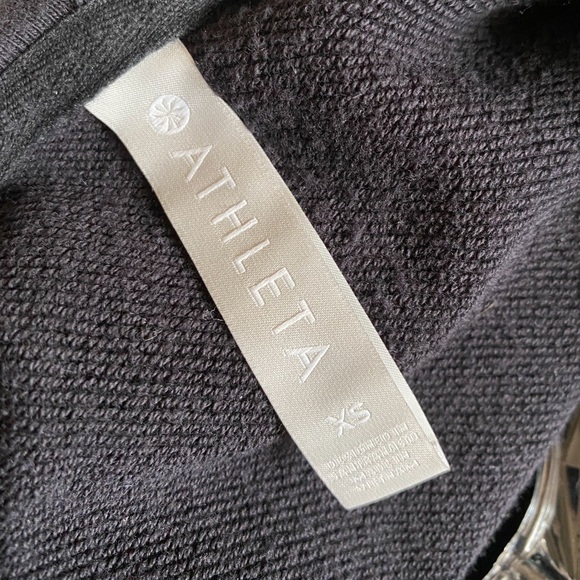 Athleta Yogi High-Low Oversized Hoodie Sweatshirt Black XS - Picture 6 of 13